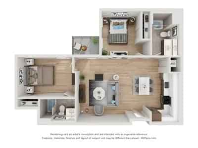 2 Beds 2 Baths - Image 2