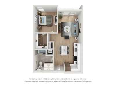 1 Bed 1 Bath - Image 2
