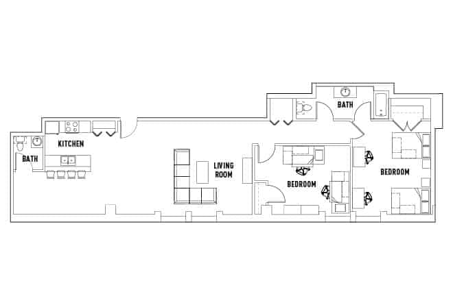 2 Bedroom 1.5 Bathroom