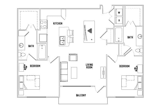 2 Bed 2 Bath  - Image 1