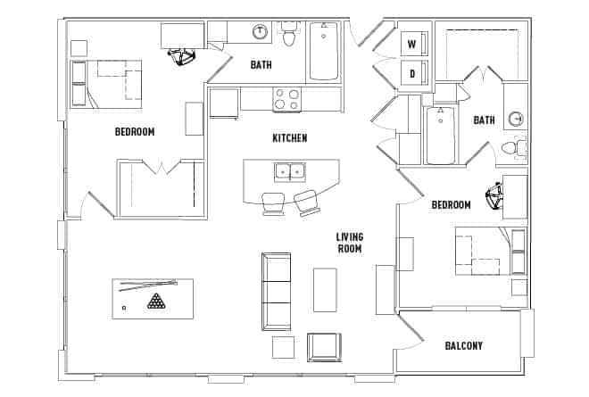 2 Bed 2 Bath  - Image 2