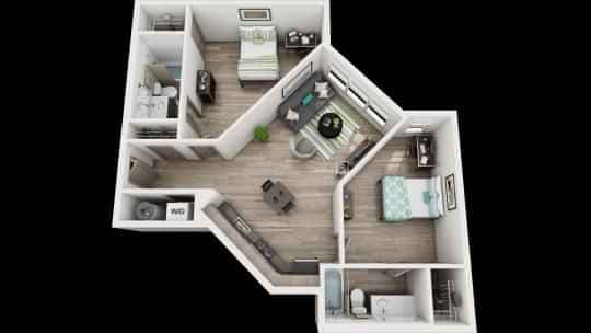 Private Room - B2 (2 Bed - 2 Bath)