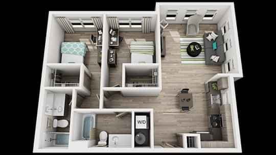 Private Room - B3 (2 Bed - 2 Bath)