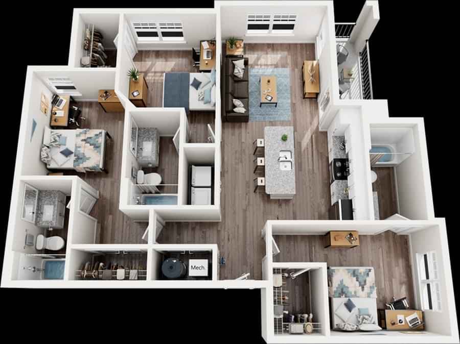 Private Room - C2 (3 Bed - 3 Bath) - Image 9