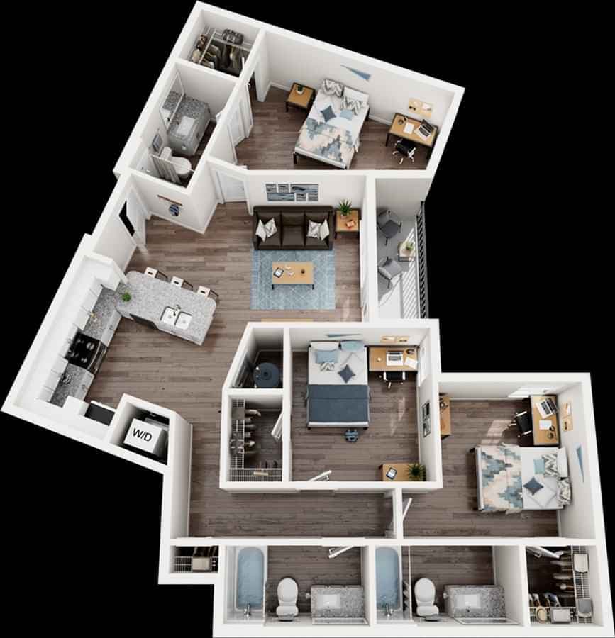 Private Room - C4 (3 Bed - 3 Bath) - Image 9