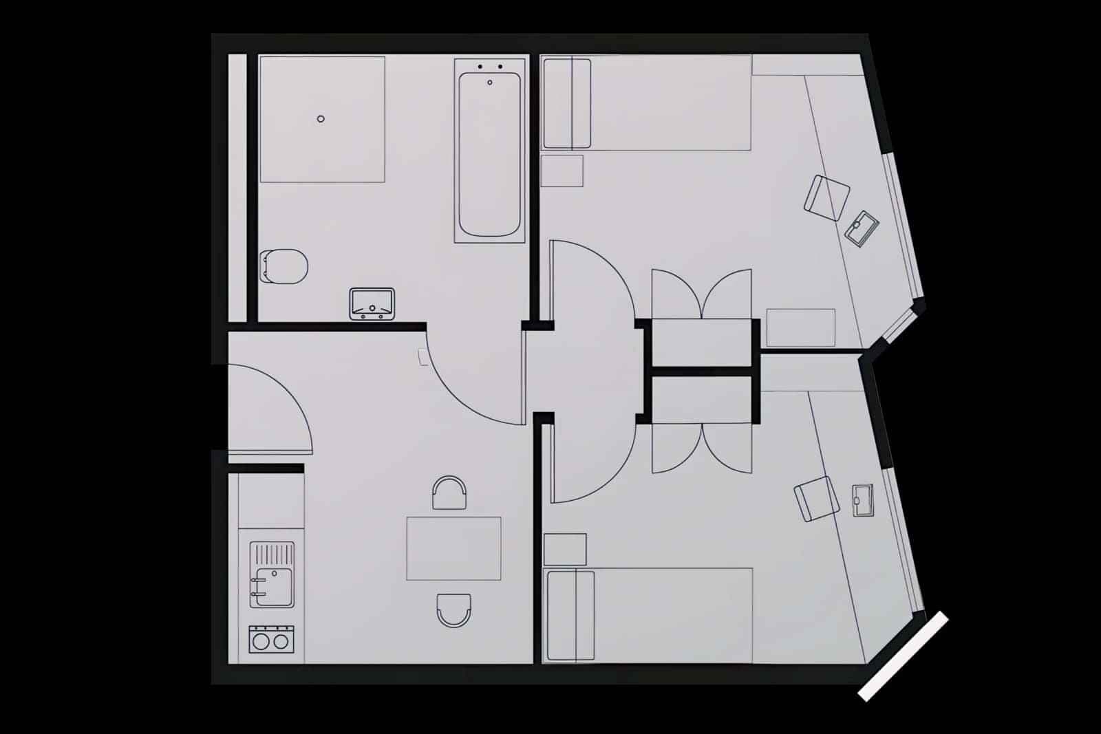 2 Bedroom Apartment Shared Lower Level Standard View - Image 7