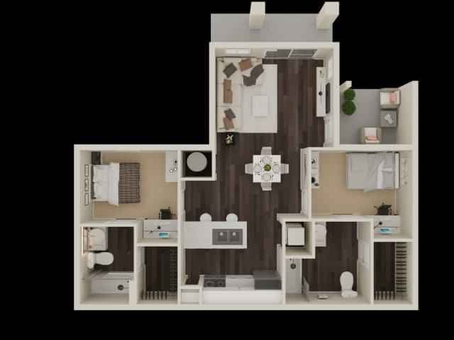 Titan - Private Room - Private Bath (2 Bed - 2 Bath)