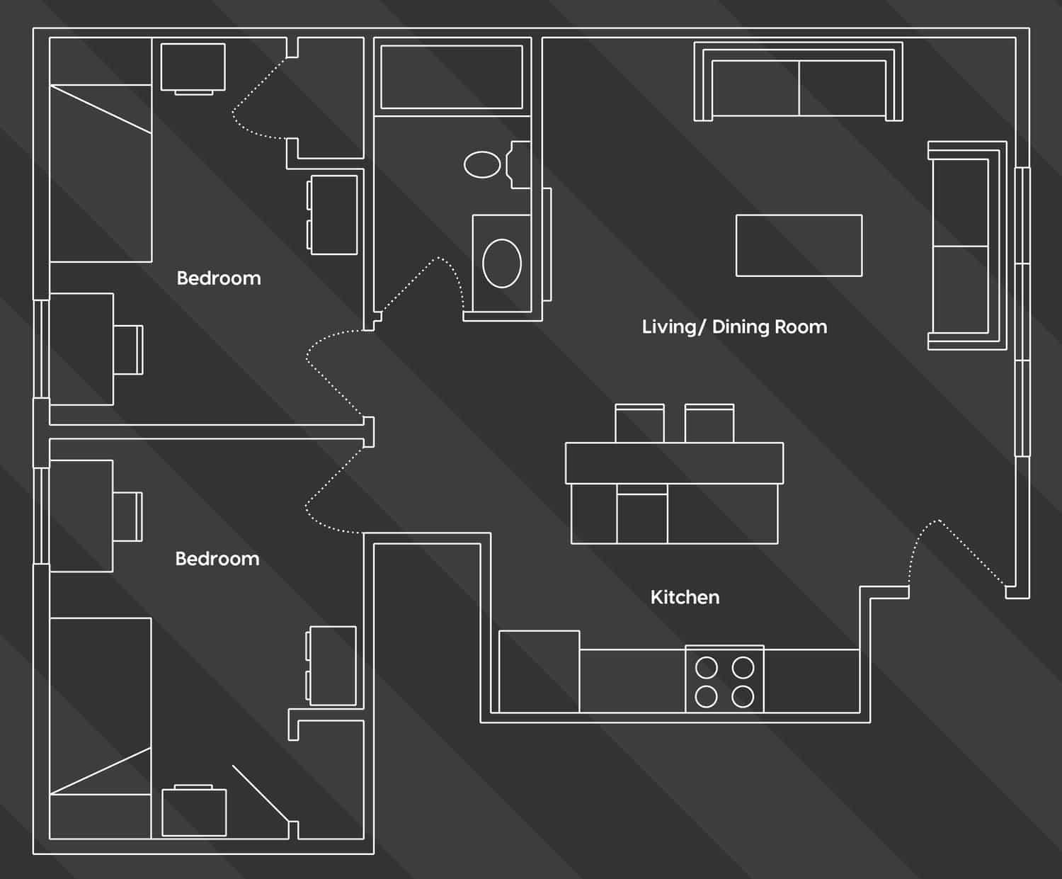2 Bedroom 1 Bathroom - Image 3