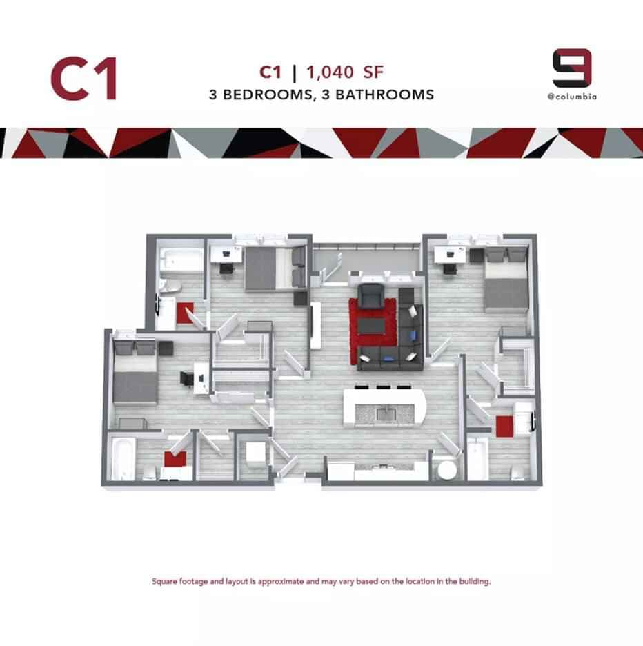 C1 (3 Bed 3 Bath) - Image 2