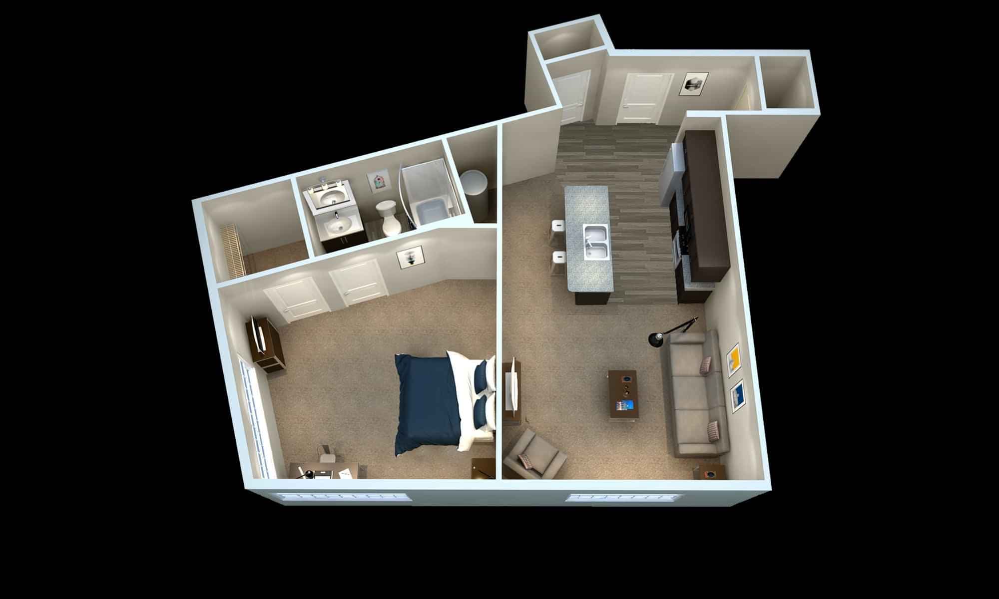 1 Bed 1 Bath - Image 3
