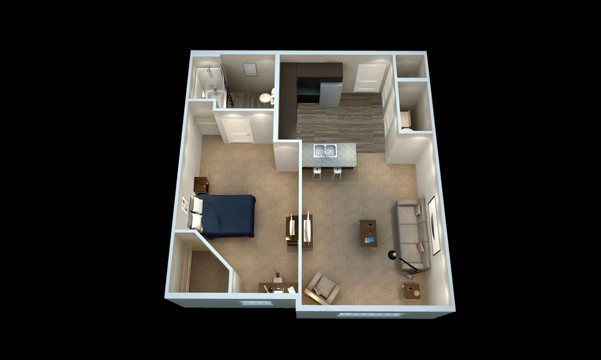 1 Bed 1 Bath - Image 2