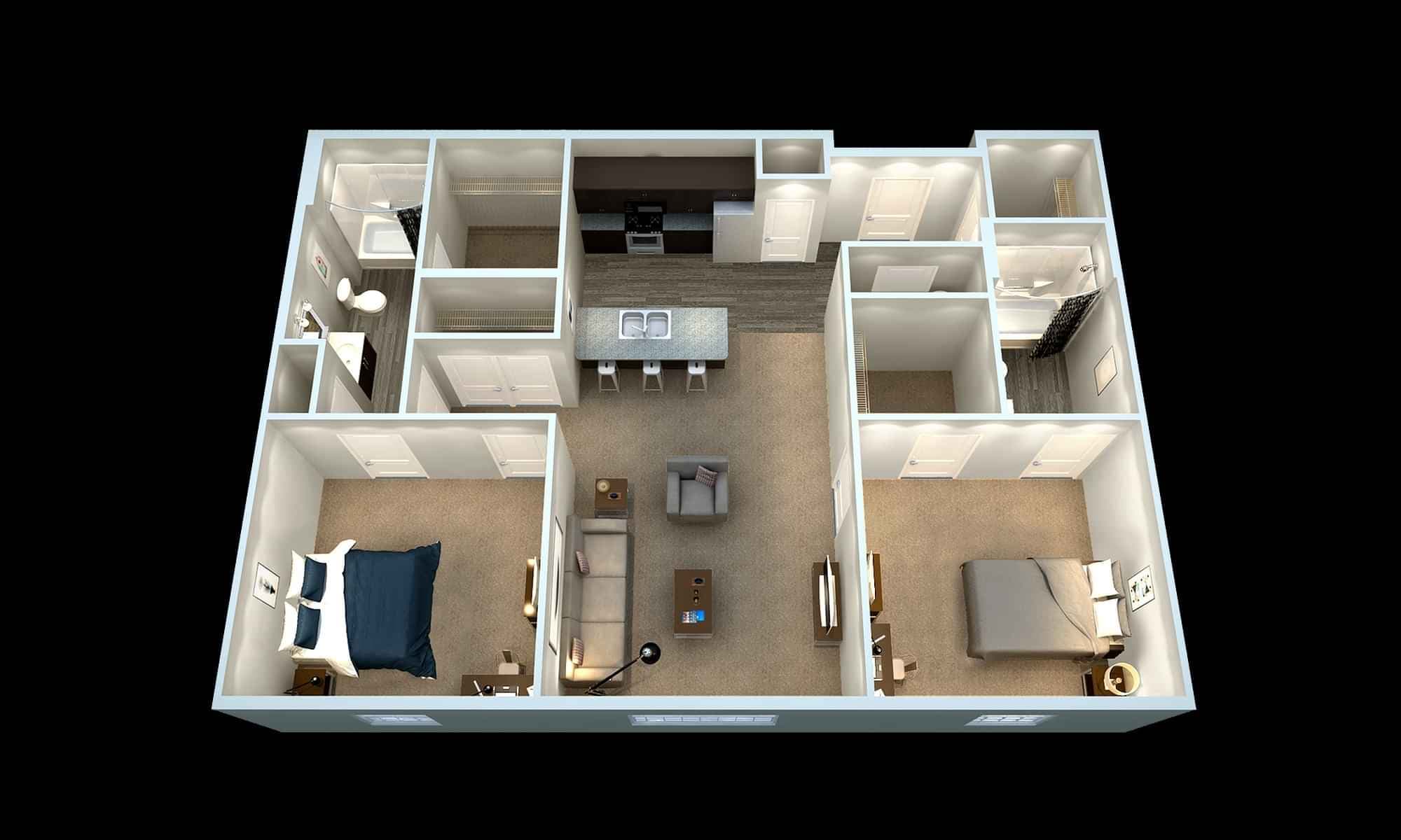 2 Bed 2 Bath - Image 2