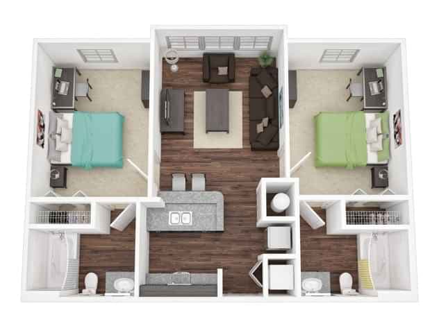 2 Bedroom 2 Bathroom