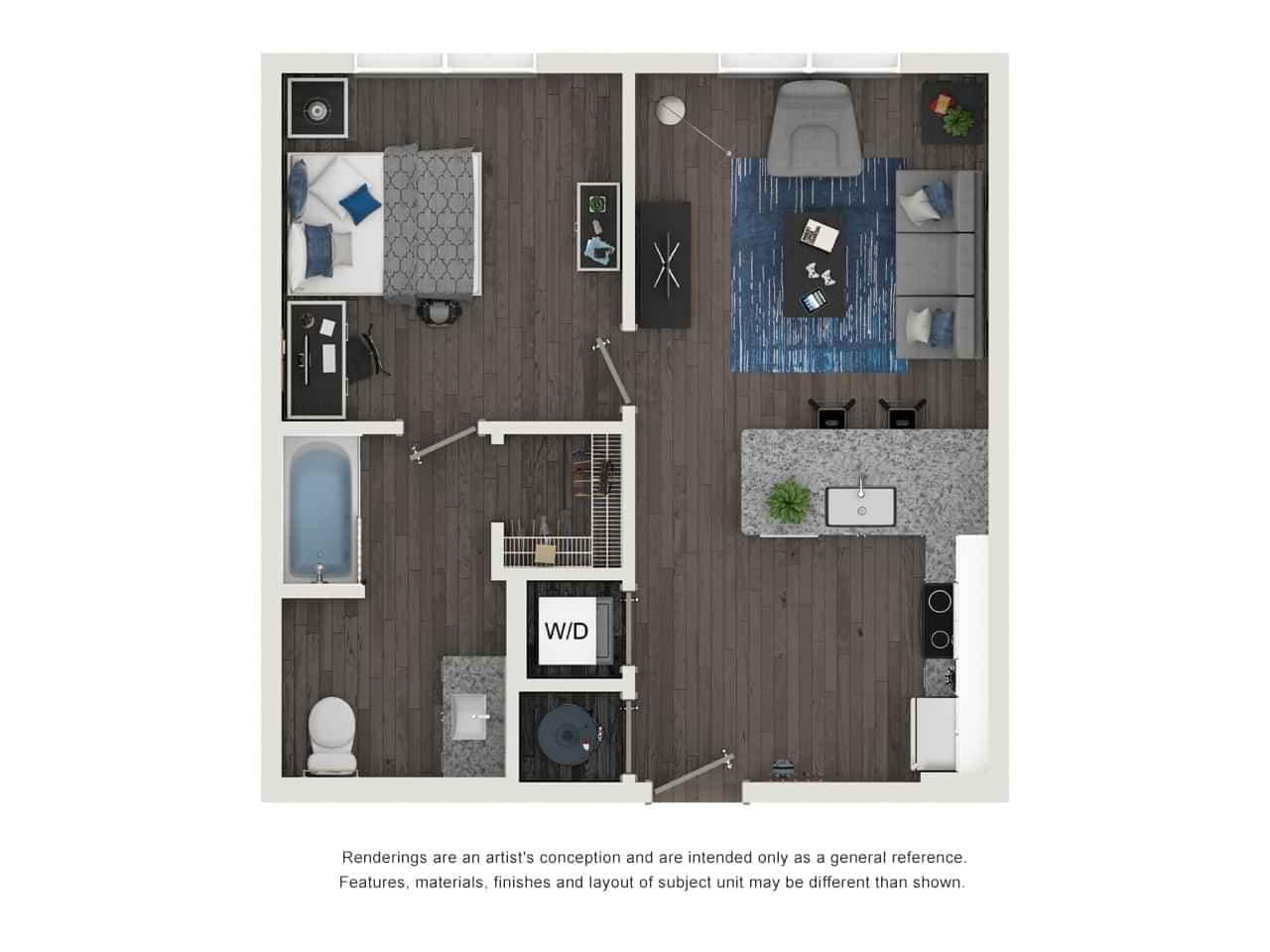 1 Bedroom 1 Bathroom