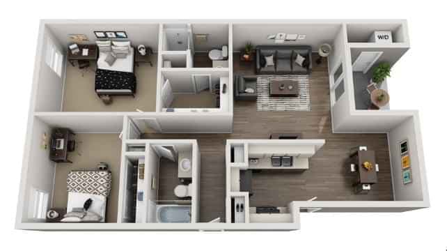 2 Bedroom 2 Bathroom - Image 2