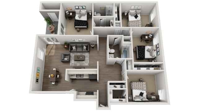 4 Bedroom 2 Bathroom - Image 2