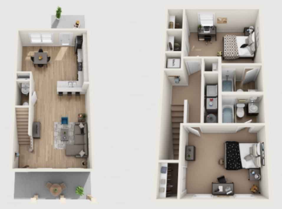 Private Room - Private Bath (2 Bed - 2 Bath)