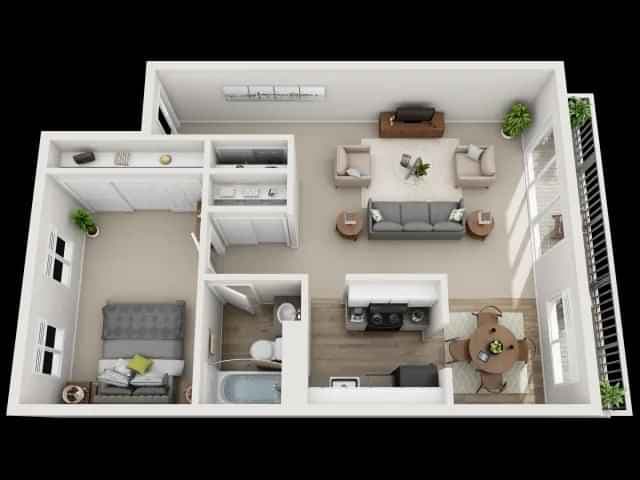 1 Bed 1 Bath