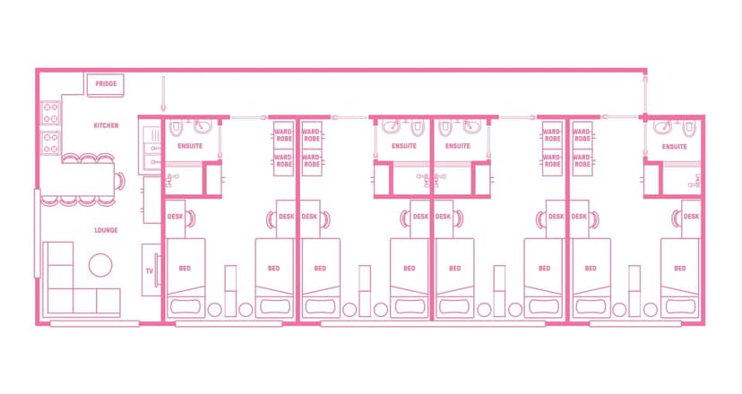 Twin, Single bed, 8 Bed Apartment - Image 13