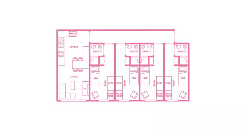 4 Bedroom Ensuite, King Single Bed - Image 12