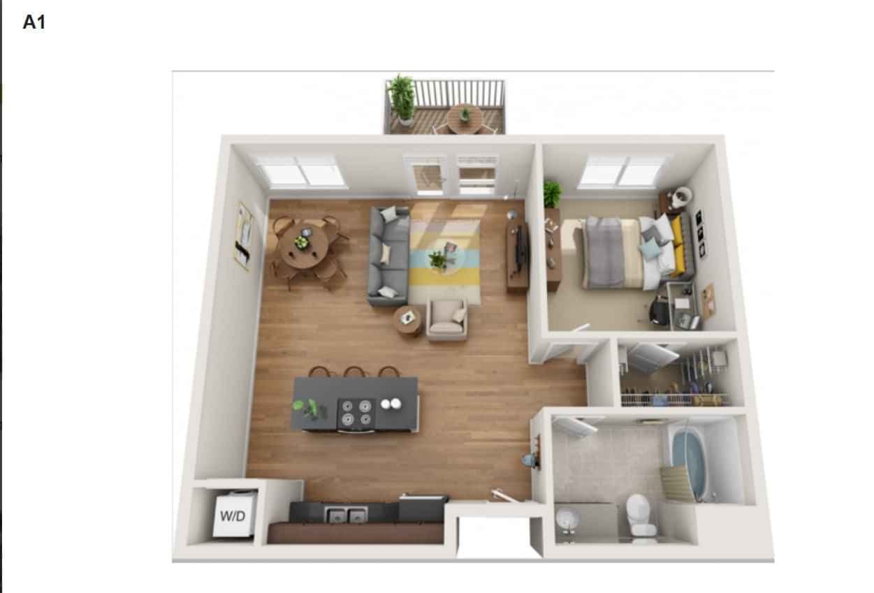 1 bed 1 bath (790 Sqft) - Image 2