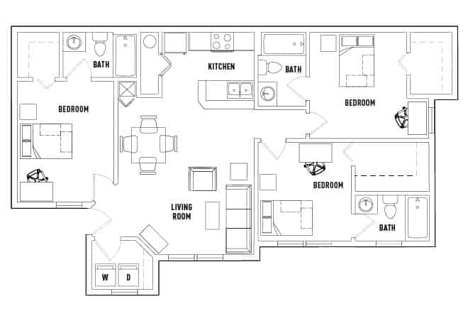 3 Bed 3 Bath