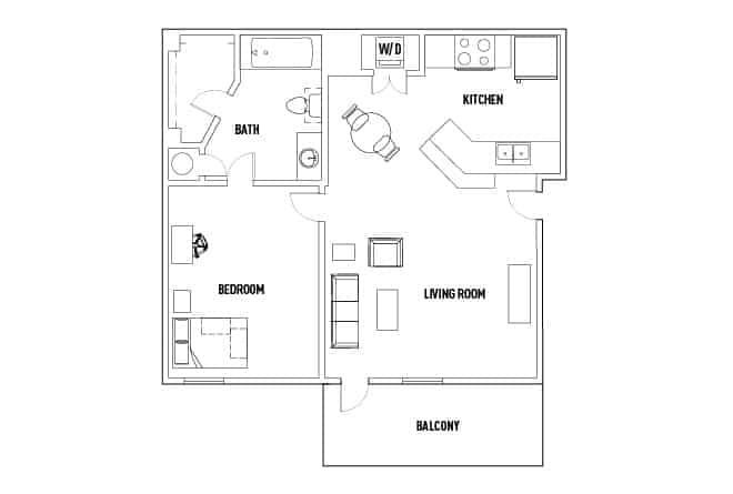 1 Bed 1 Bath