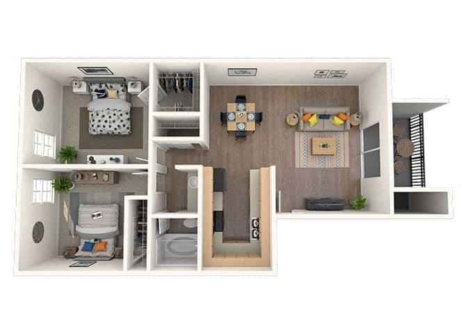 2 Bed 1 Bath