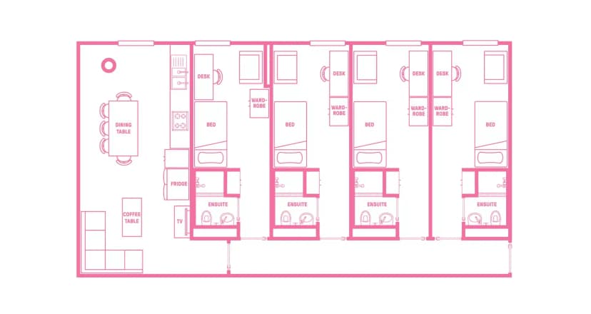 4 Bedroom Ensuite, King Single Bed - Image 8
