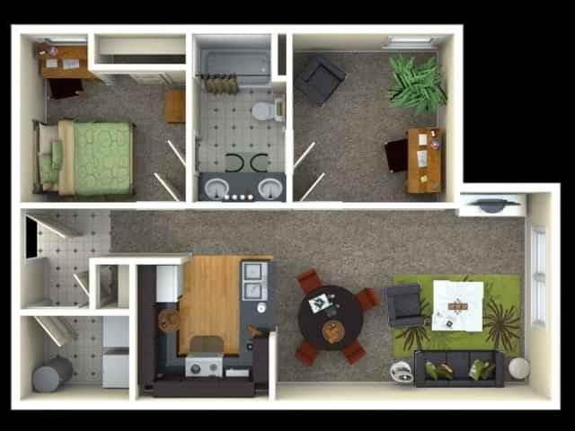 1 Bedroom 1 Bathroom - Image 3