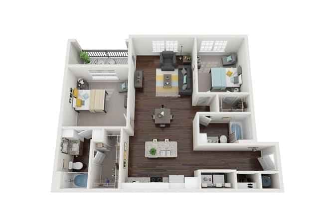 2 Bedroom 2 Bathroom - Image 2