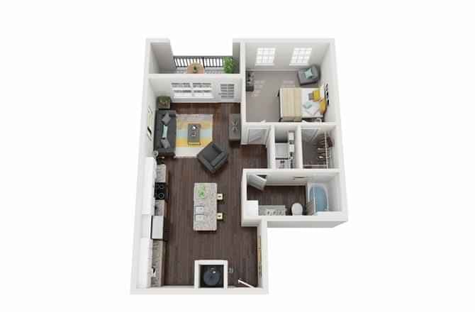 1 Bedroom 1 Bathroom - Image 4
