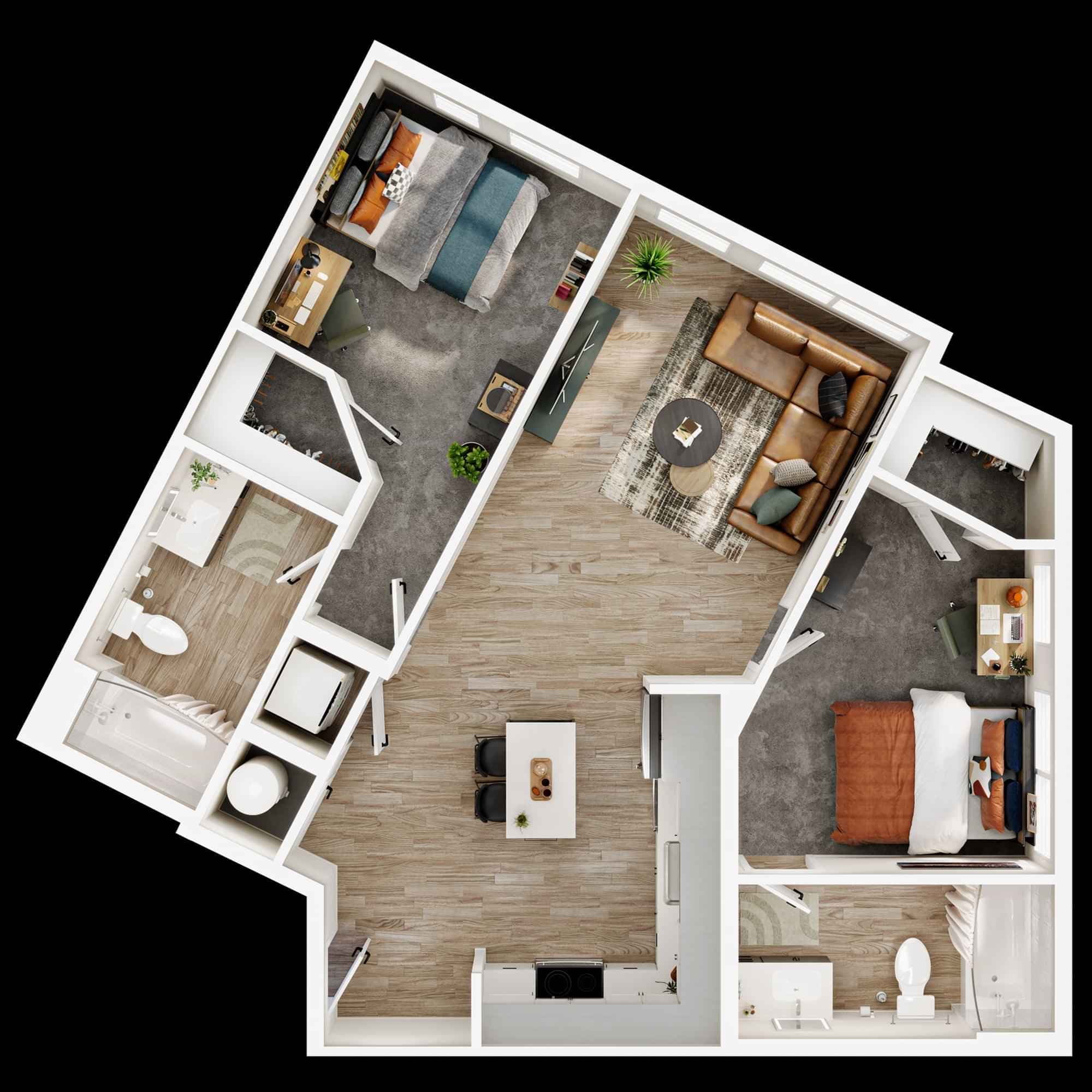 2 Bedroom 2 Bathroom - Image 2