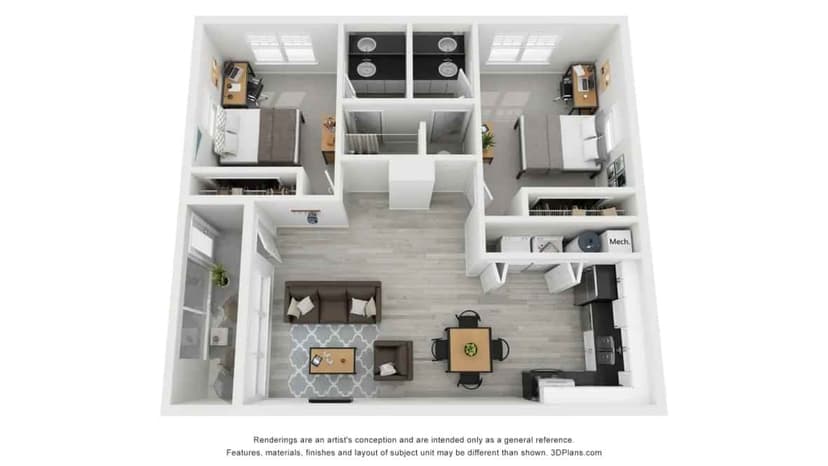 2 Bedroom 1 Bathroom - Image 2