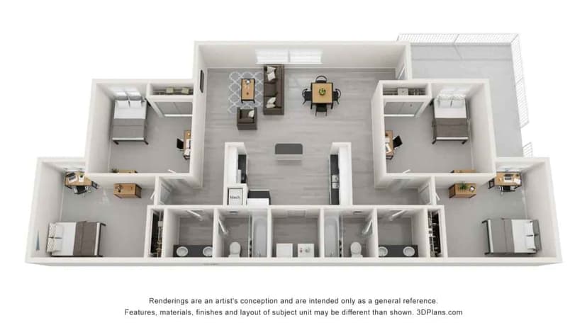 4 Bedroom 2 Bathroom