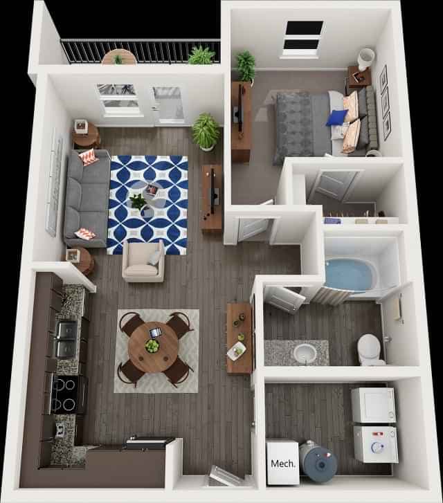 1 Bedroom 1 Bathroom - Image 1