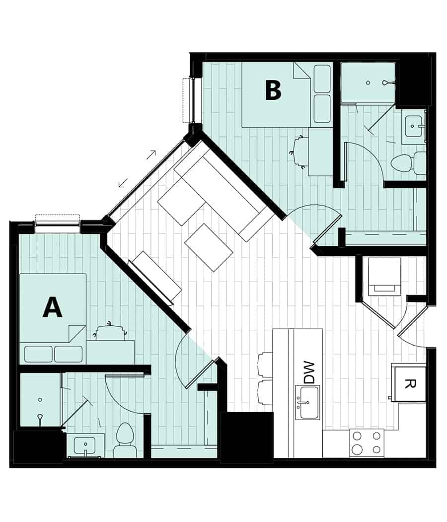 2 Bed 2 Bath - Image 4
