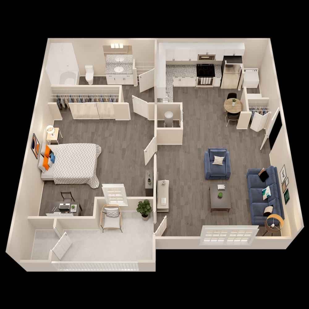 1 Bedroom 1 Bathroom - Image 2