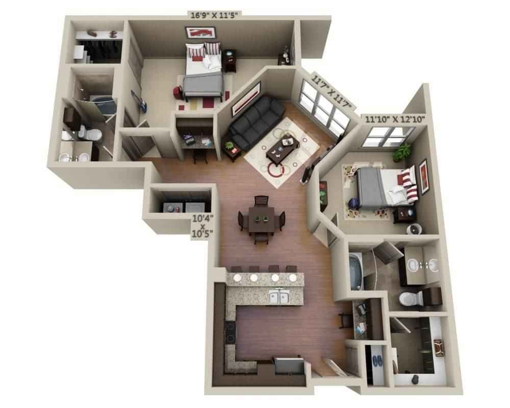 2 Bed 2 Bath - Image 3