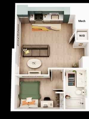 1 Bed 1 Bath - Image 4