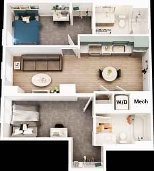 2 Bed 2 Bath - Image 4