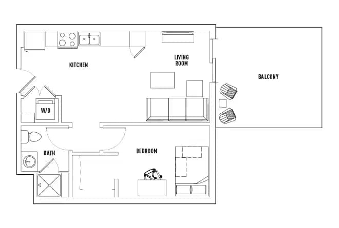 1 Bed 1 Bath - Image 3