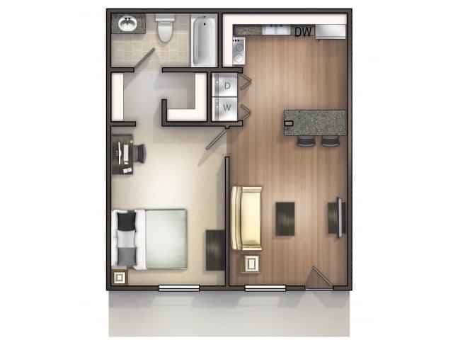 1 Bedroom 1 Bathroom - Image 2