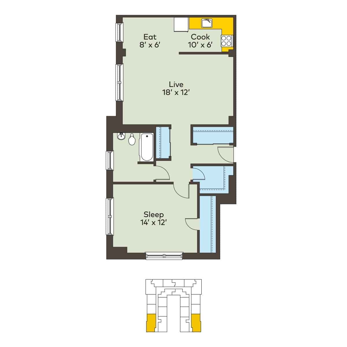 1 Bed 1 Bath - Image 16
