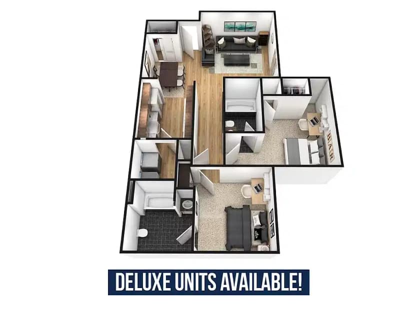 2 Bed 2 Bath