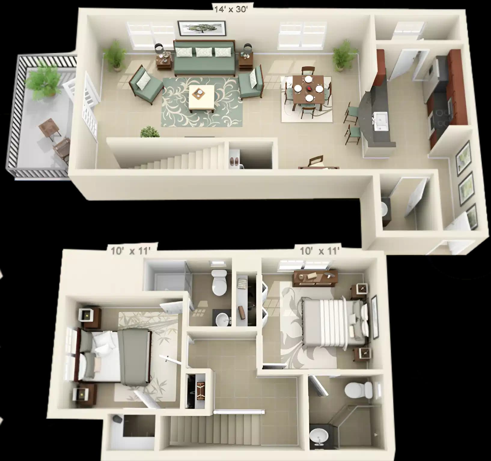 2 Bed 2 Bath - Image 2