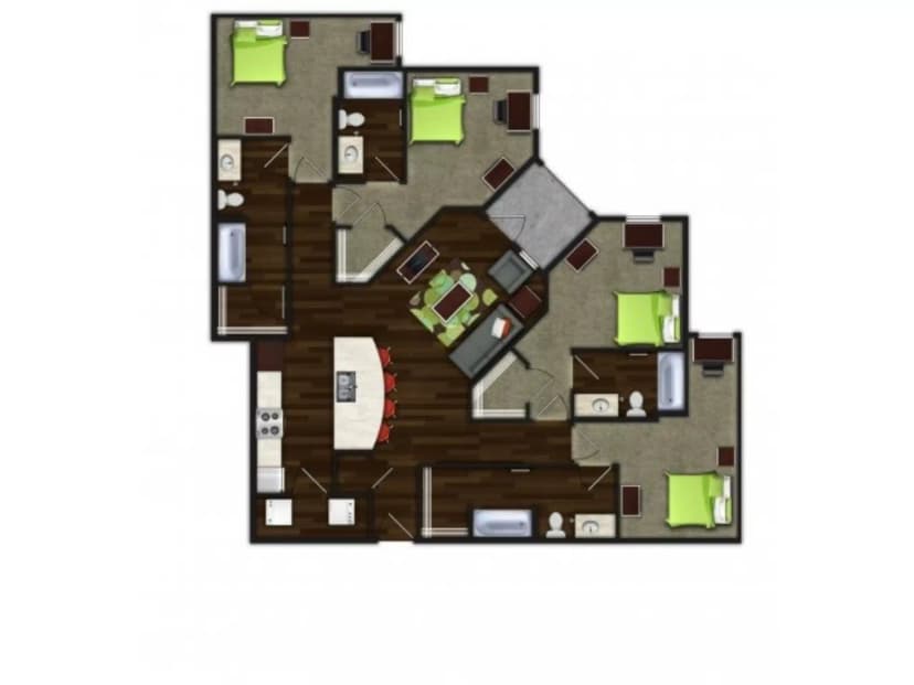 Private Room (4 Bed 4 Bath) - Image 8