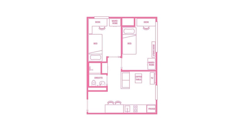 2 Bedroom Shared Bathroom, Single Bed - Image 5