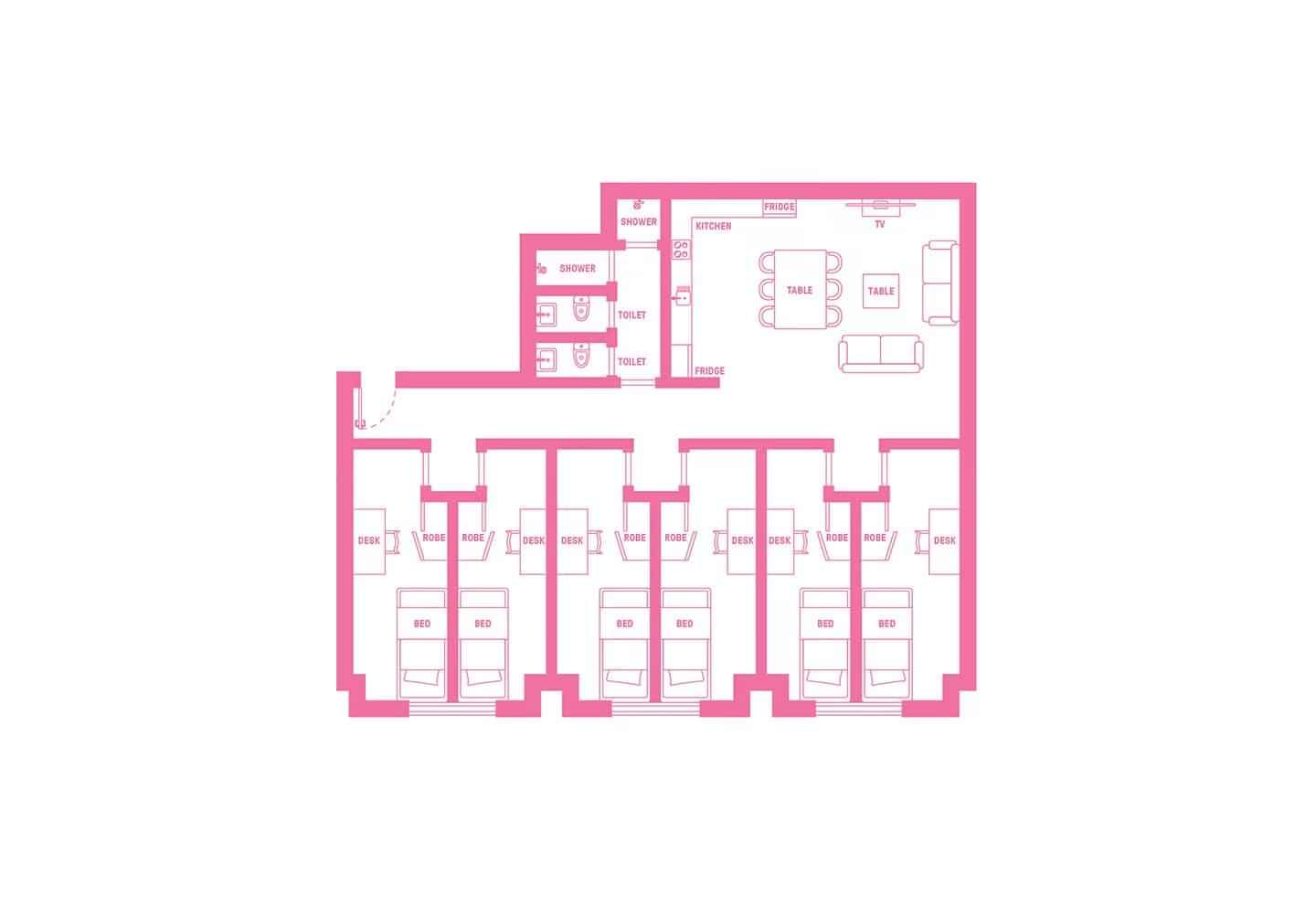 6 Bedroom Apartment