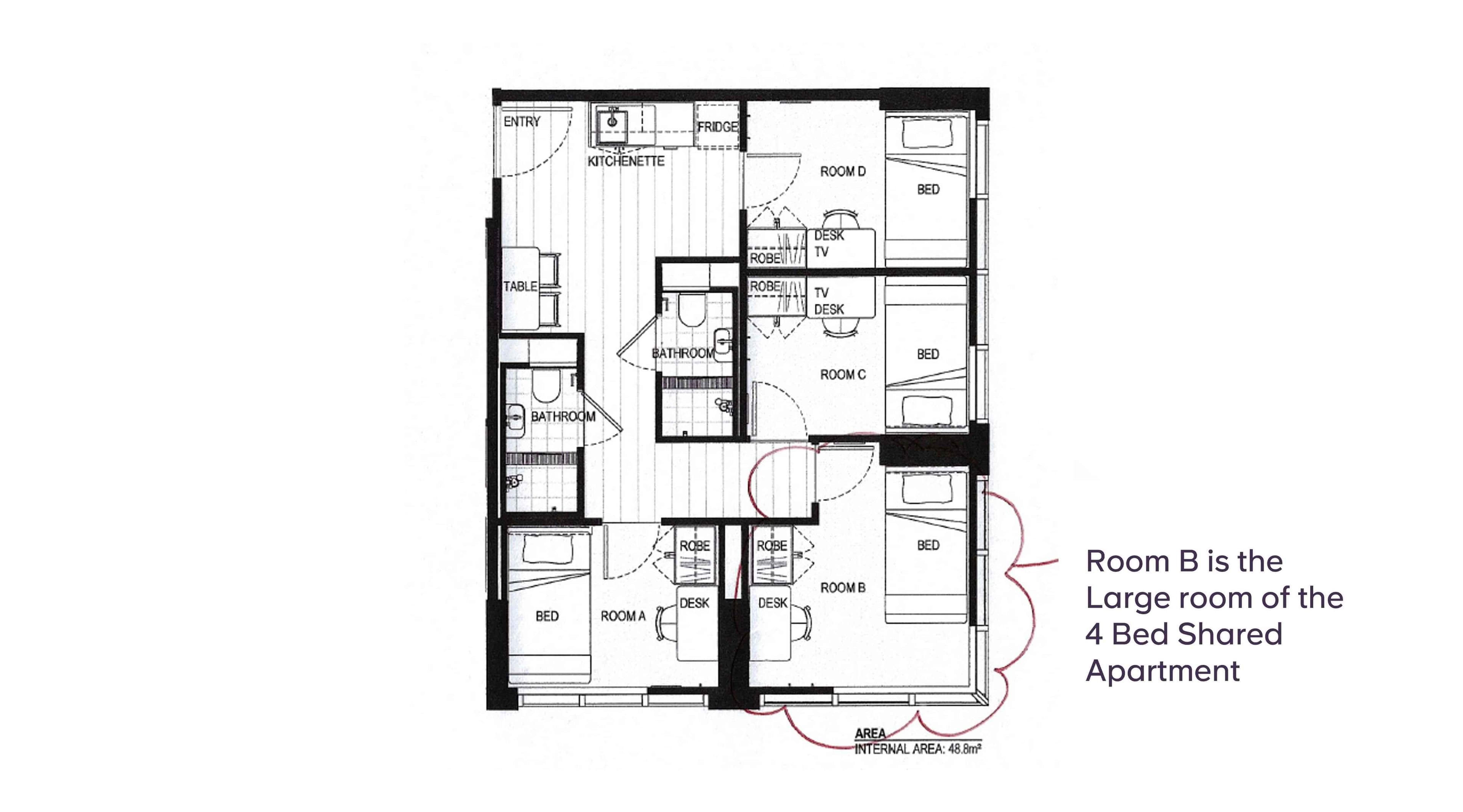 4 Bed Shared Apartment (Large) - Image 6